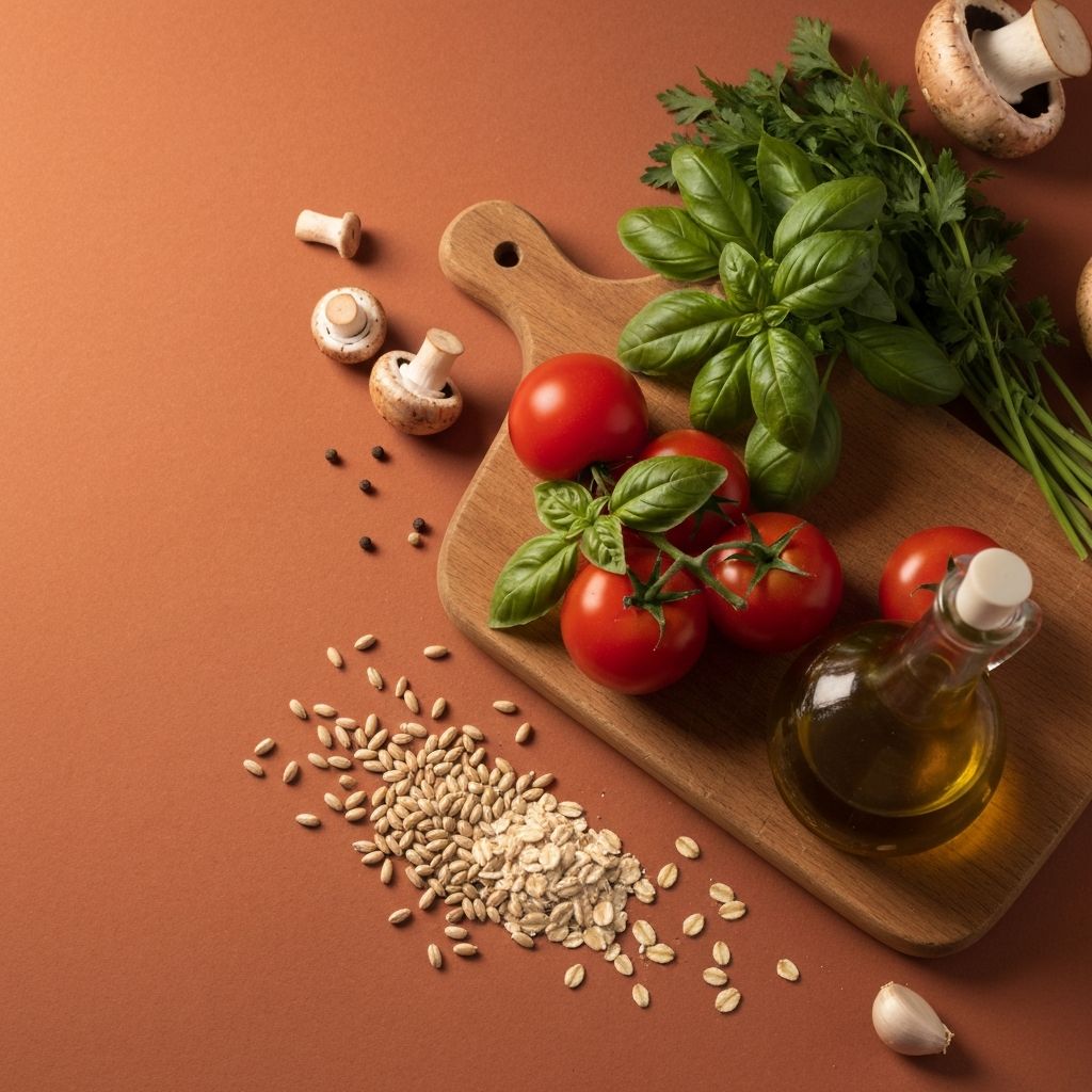 Свежи састойци - поврће, траве и жітаріці на дрвеном столу